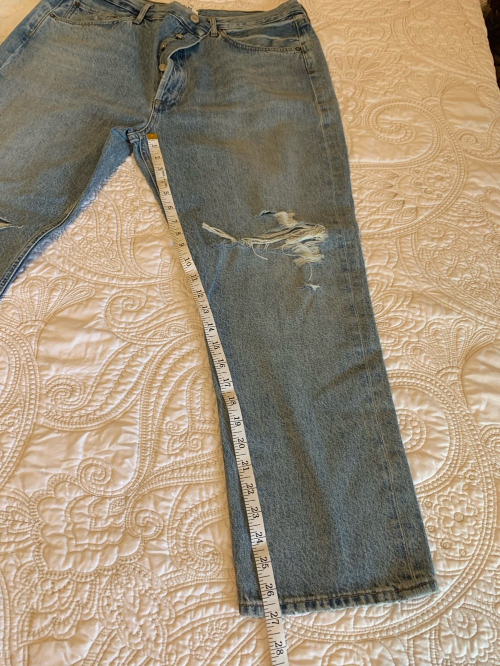 NWT - Agolde - Riley High Rise Crop Straight - Size 34 - Picture 5 of 9